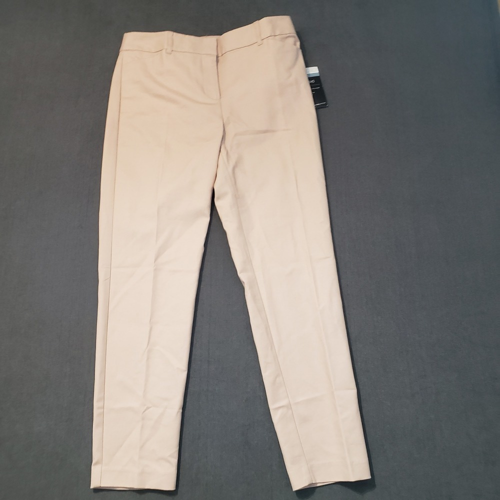 Liz Claiborne Emma Classic Ankle Pants Womens 2 Rose Quartz Career Slim Tapered